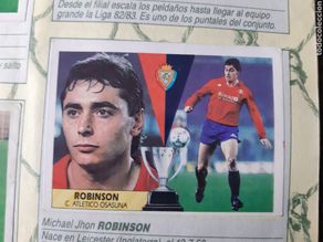 Figurine di Calcio: EDICIONES ESTE 87 88 RECORTADO OSASUNA ROBINSON